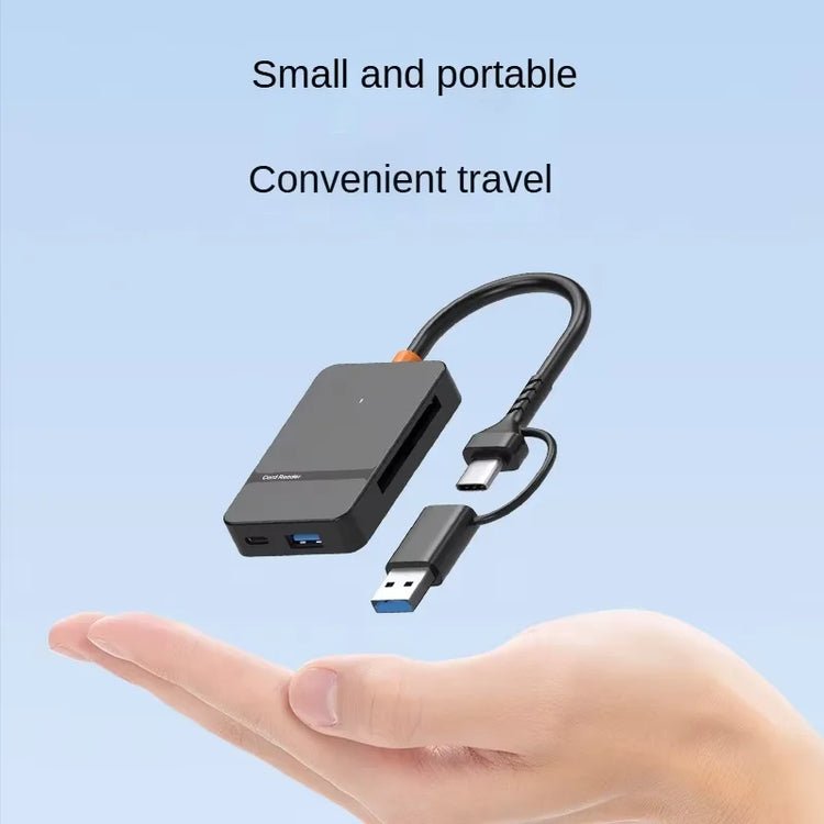 8-in-1 card reader adapter for laptop and PC with high-speed USB 3.0 connection