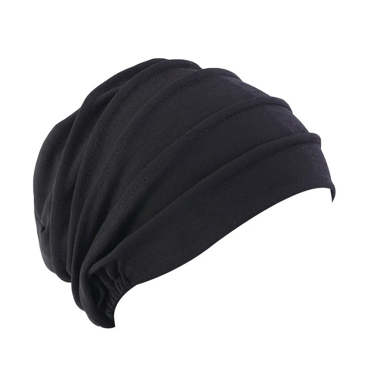 Elastic turban hat for women, used as a head wrap, bonnet, or modest fashion accessory
