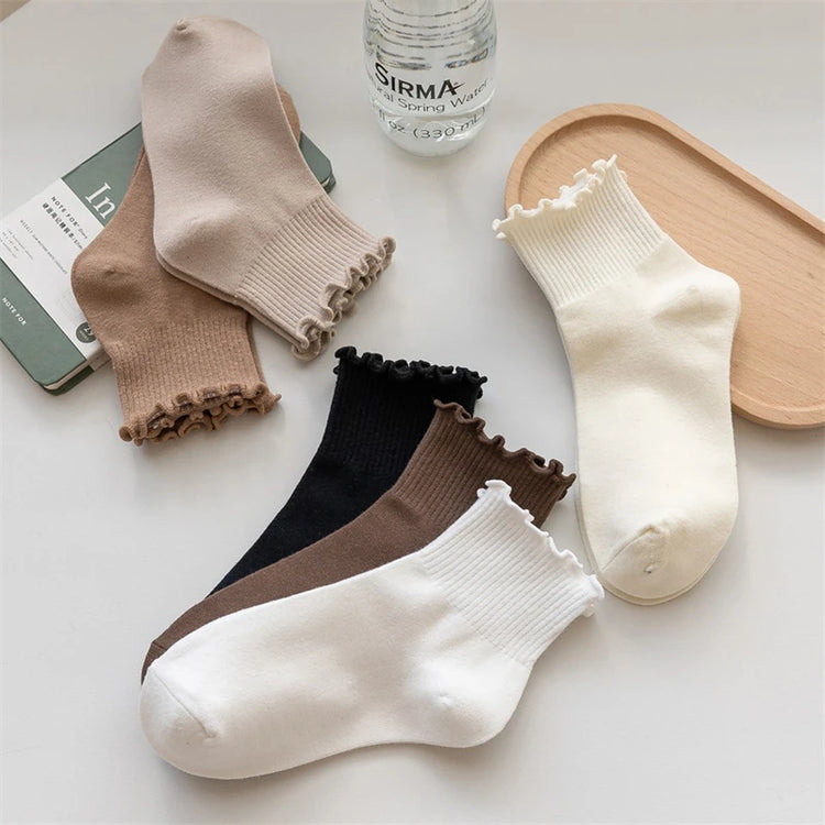Casual ruffle socks for everyday wear