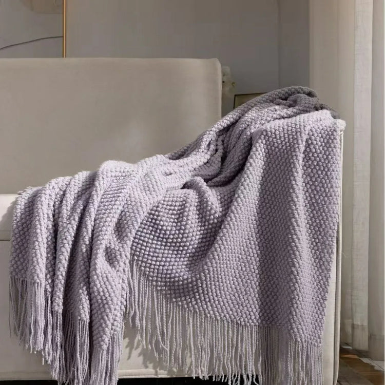 2025 tassel towel throw blanket for sofa, bed, or bedside flag
