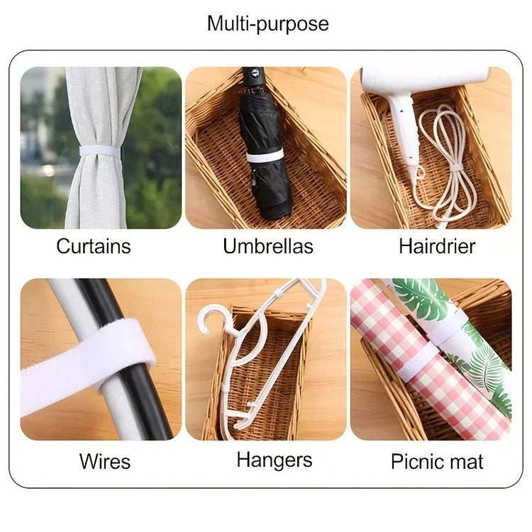 Removable cable tie for cords and data cables