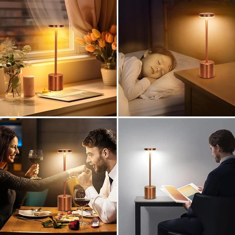 Modern LED table lamp for home, bar, and hospitality lighting