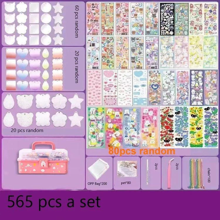 Full set of goo card stickers with tray for creative craft projects