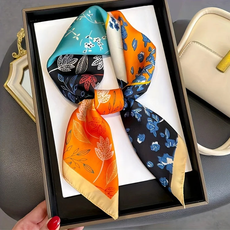 70cm satin silk scarf used as a hijab, wrist wrap, or elegant bandana for women