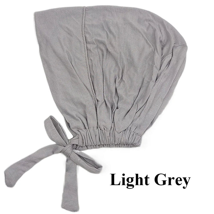 Soft modal Muslim turban hat for women, used as inner hijab cap or underscarf bonnet