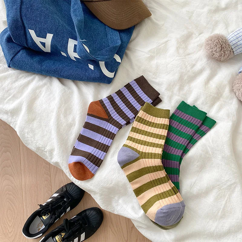 Korean fashion cotton socks for autumn and winter