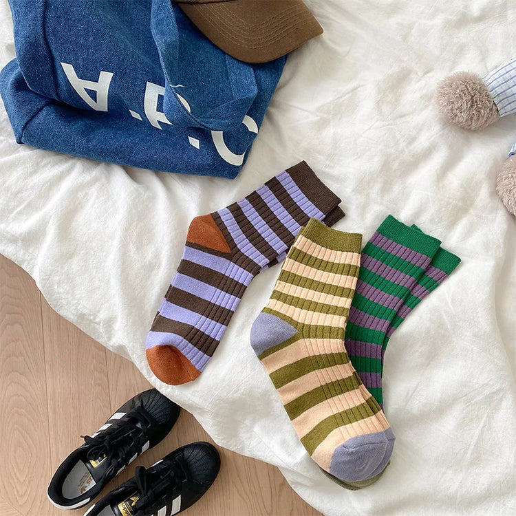 Korean fashion cotton socks for autumn and winter