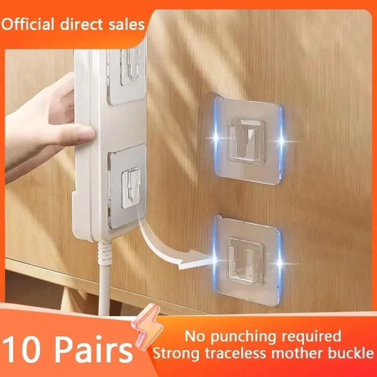 Transparent double-sided adhesive wall hooks for clothes, hats, and towels