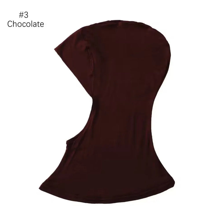 Elastic inner hijab cap ensuring snug fit under veils and shawl