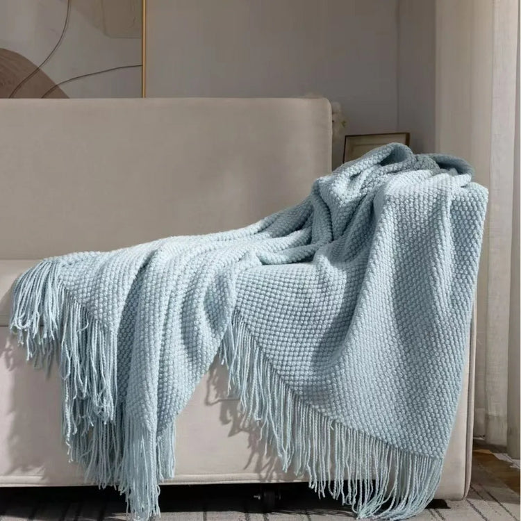 2025 tassel towel throw blanket for sofa, bed, or bedside flag