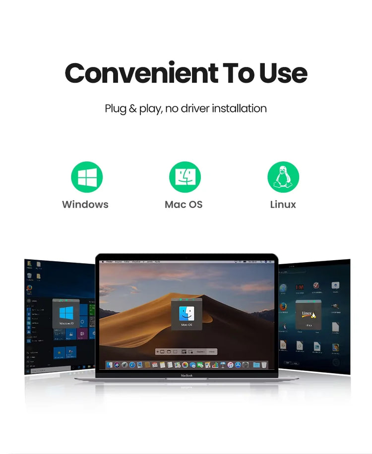 8-in-1 card reader adapter for laptop and PC with high-speed USB 3.0 connection
