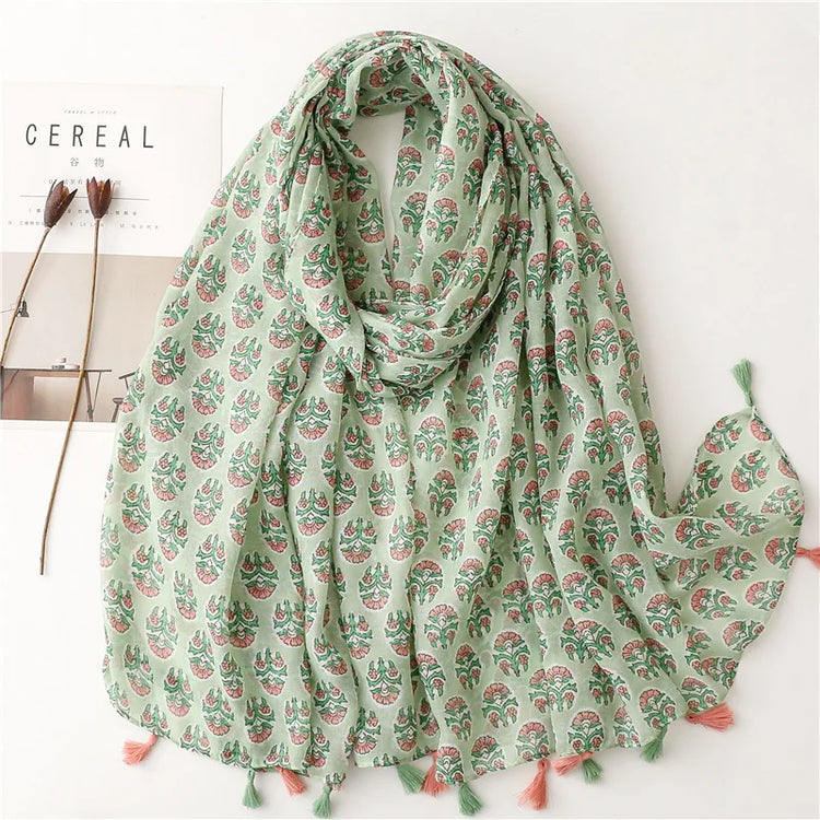 High quality lightweight pashmina stole, styled as a Muslim hijab or fashion wrap