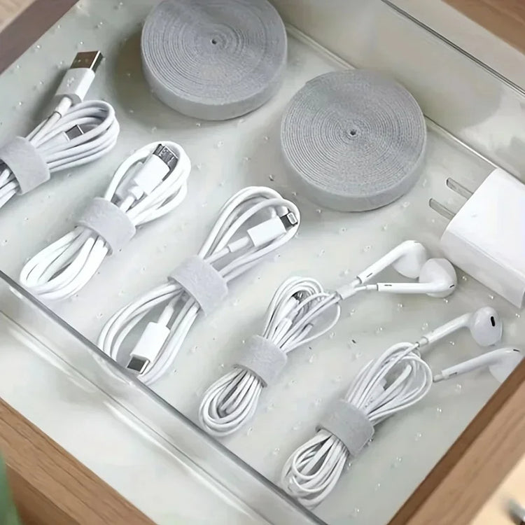 Removable cable tie for cords and data cables