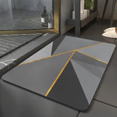 Absorbent diatomite bath mat for kitchen and bathroom