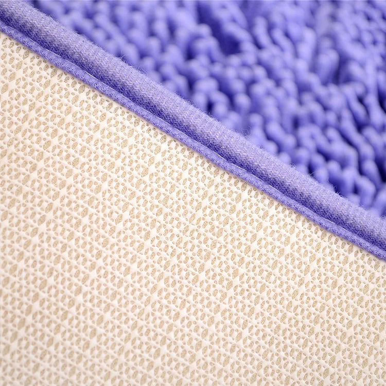Memory carpet mat for door, toilet, and tub areas