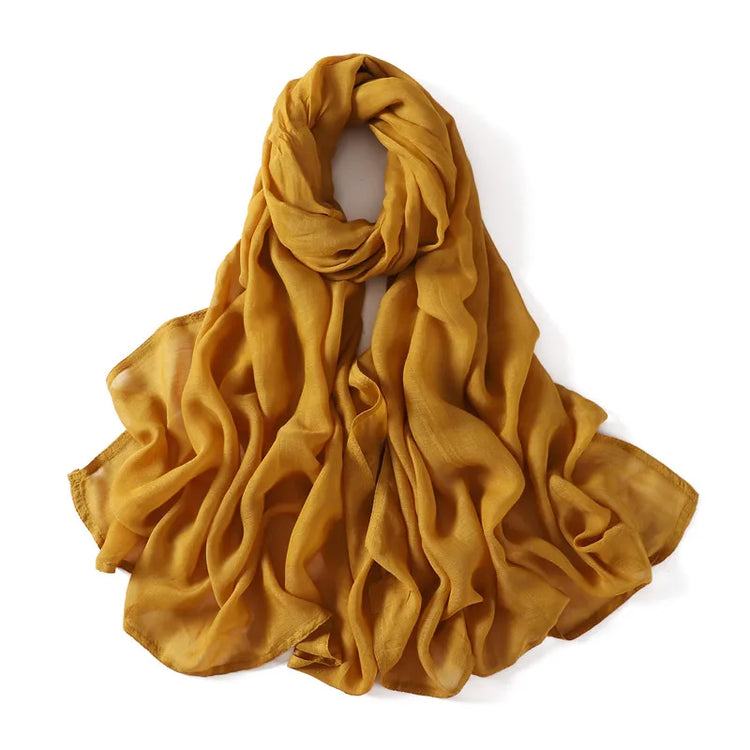 Elegant large hijab scarf in plain design, ideal for prayer, casual wear, or layering