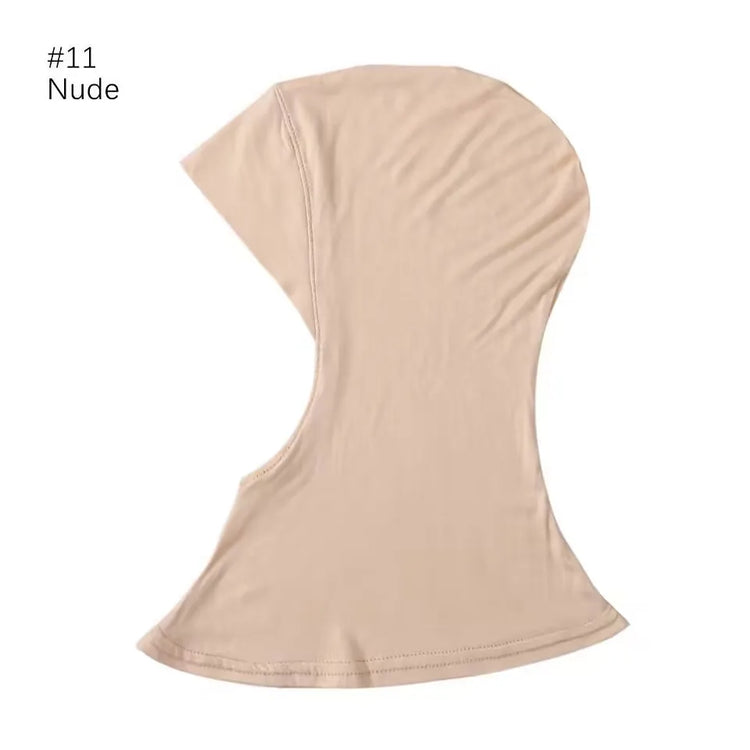 Elastic inner hijab cap ensuring snug fit under veils and shawl