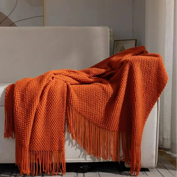 2025 tassel towel throw blanket for sofa, bed, or bedside flag