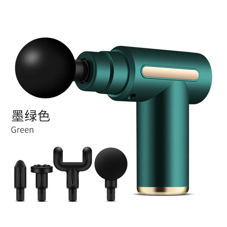 Fascial Massage Gun with 4 Replaceable Heads for Deep Tissue Percussive Therapy