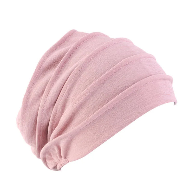 Elastic turban hat for women, used as a head wrap, bonnet, or modest fashion accessory