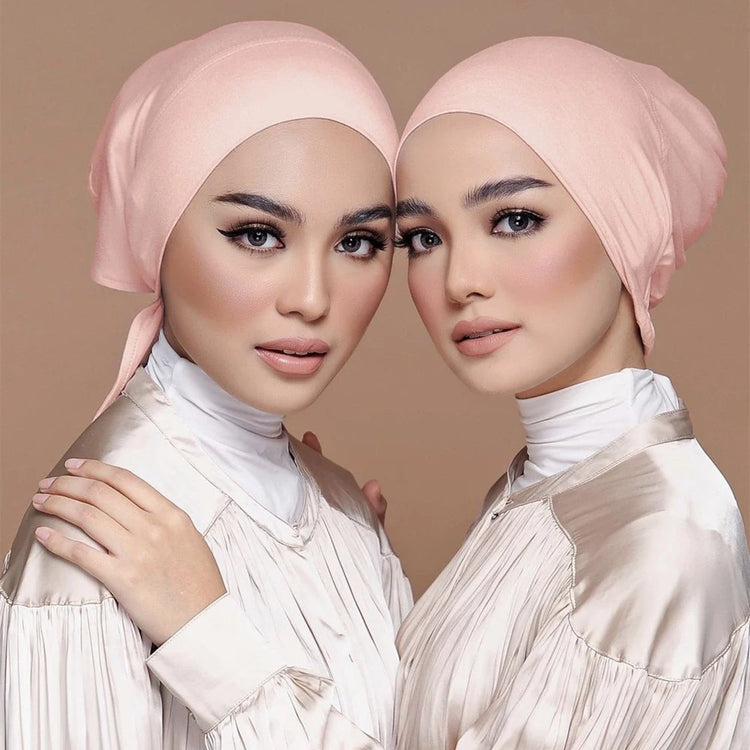 Satin undercap for hijab, stylish and easy-to-wear bonnet for Muslim women