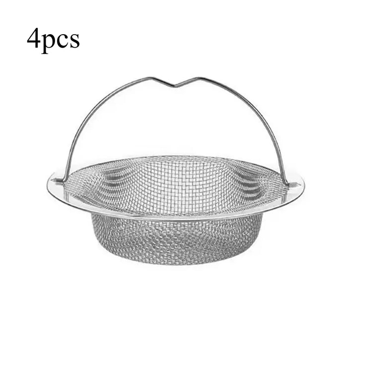 Easy-to-clean stainless steel drain catcher for preventing blockages in sink pipes