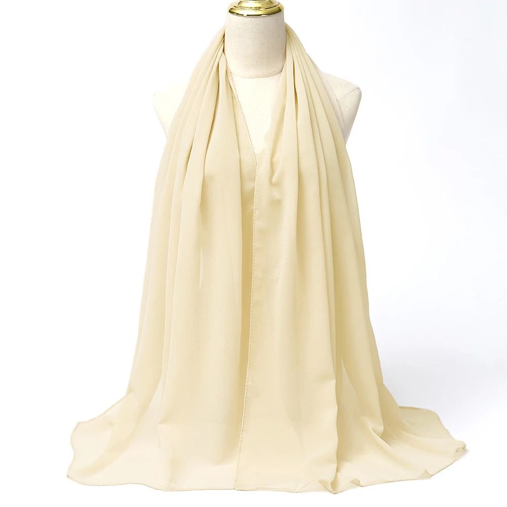 Elegant chiffon hijab wrap with breathable fabric, perfect for modest fashion