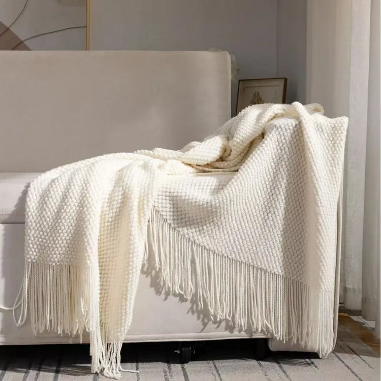 2025 tassel towel throw blanket for sofa, bed, or bedside flag