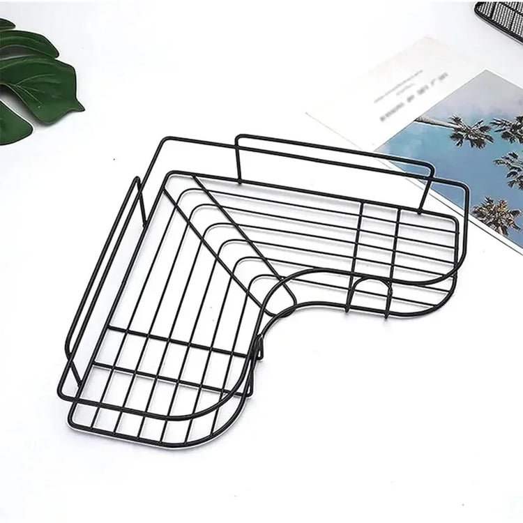 Space-saving triangle storage rack suitable for kitchen and bathroom u