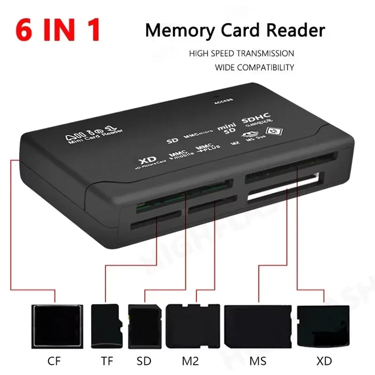 8-in-1 card reader adapter for laptop and PC with high-speed USB 3.0 connection