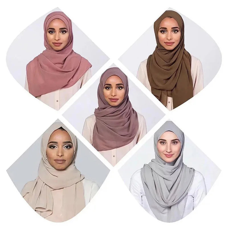 Elegant chiffon hijab wrap with breathable fabric, perfect for modest fashion