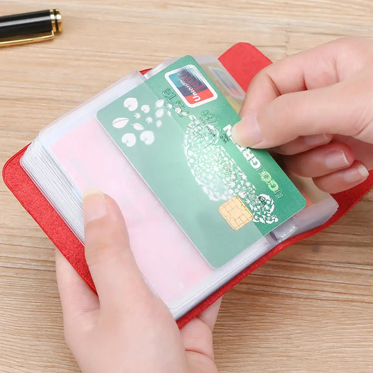 Business card wallet with ID holder pouch