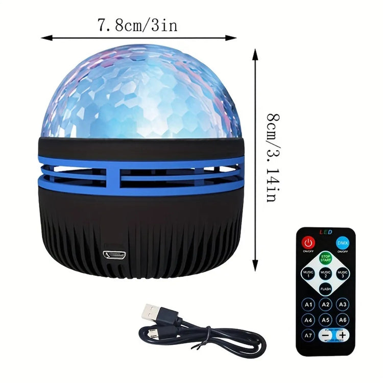 LED starry galaxy ocean wave projector with RGB colors and smart remote control