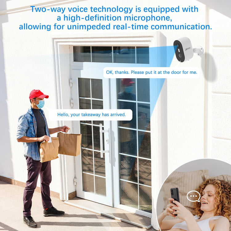 ANRAN 3MP Solar Security Camera with WiFi, PIR Detection, and Full Color Night Vision