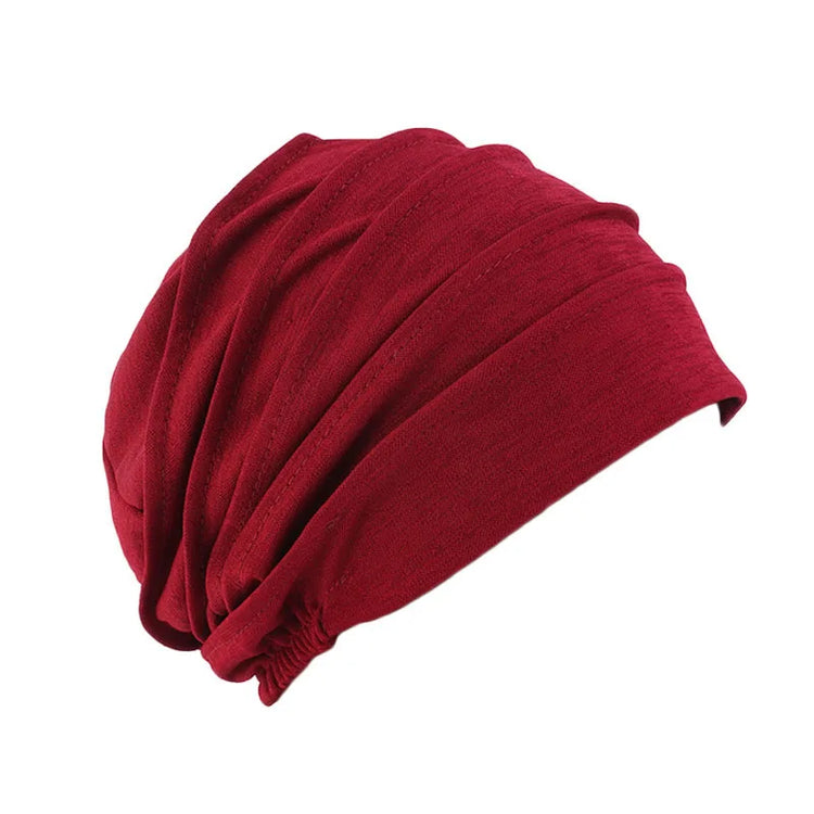 Elastic turban hat for women, used as a head wrap, bonnet, or modest fashion accessory