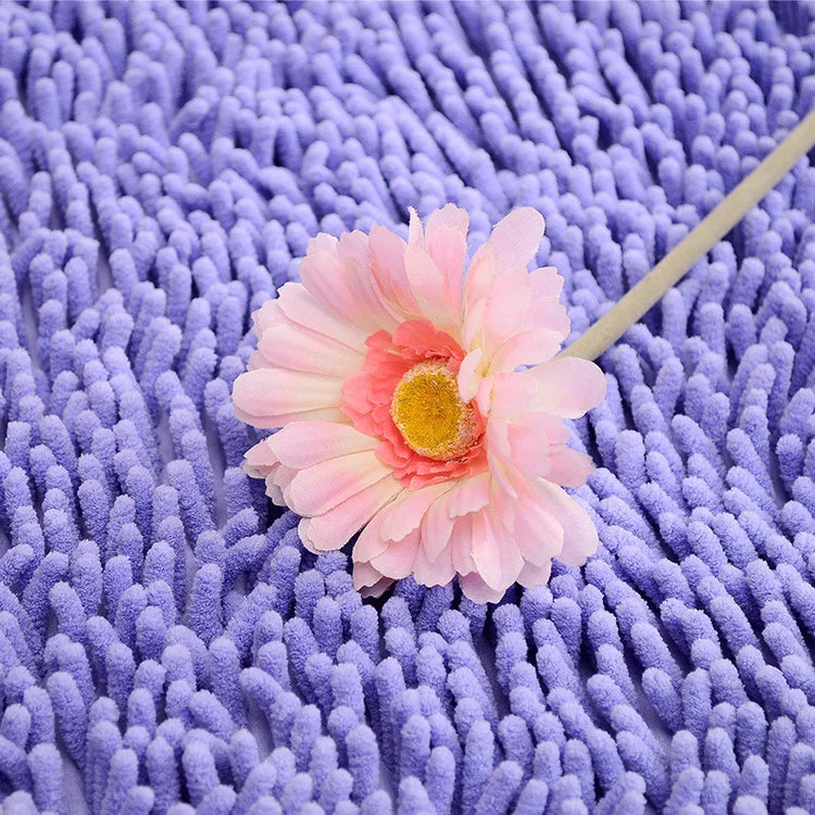Memory carpet mat for door, toilet, and tub areas