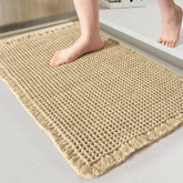 Machine-washable bath mat for toilet and wash basin