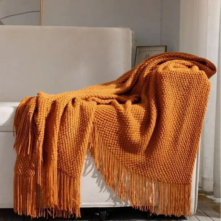 2025 tassel towel throw blanket for sofa, bed, or bedside flag