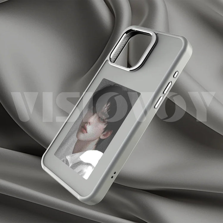 Customizable NFC E-Ink Phone Case with 400×800 Display for iPhone 15 Pro