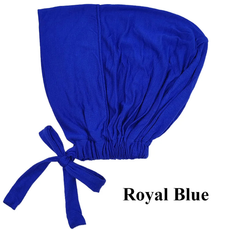 Soft modal Muslim turban hat for women, used as inner hijab cap or underscarf bonnet