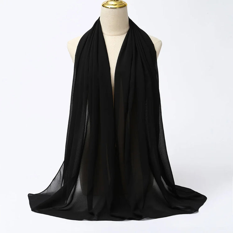 Elegant chiffon hijab wrap with breathable fabric, perfect for modest fashion