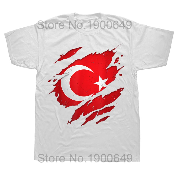 Men’s Short Sleeve T-Shirt with ‘I Love My Hot Turkish Girlfriend’ and Turkish Flag Design