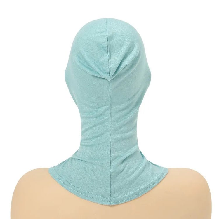 Elastic inner hijab cap ensuring snug fit under veils and shawl