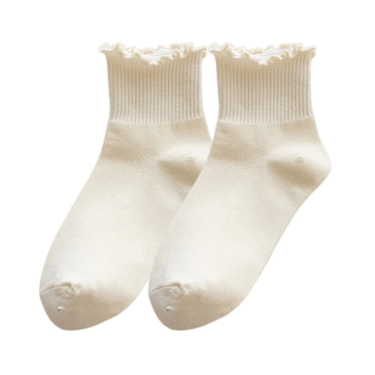 Casual ruffle socks for everyday wear