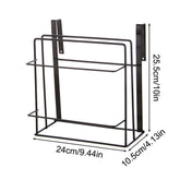 Double-layer wall-mounted cutting board rack with perforation-free design