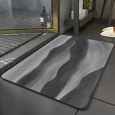 Absorbent diatomite bath mat for kitchen and bathroom