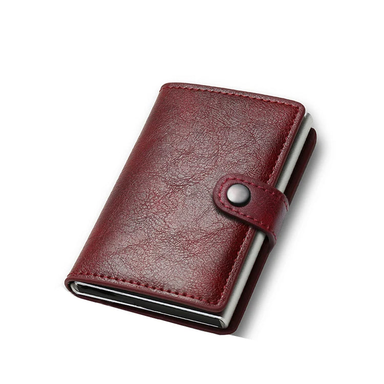Black smart wallet with RFID blocking feature