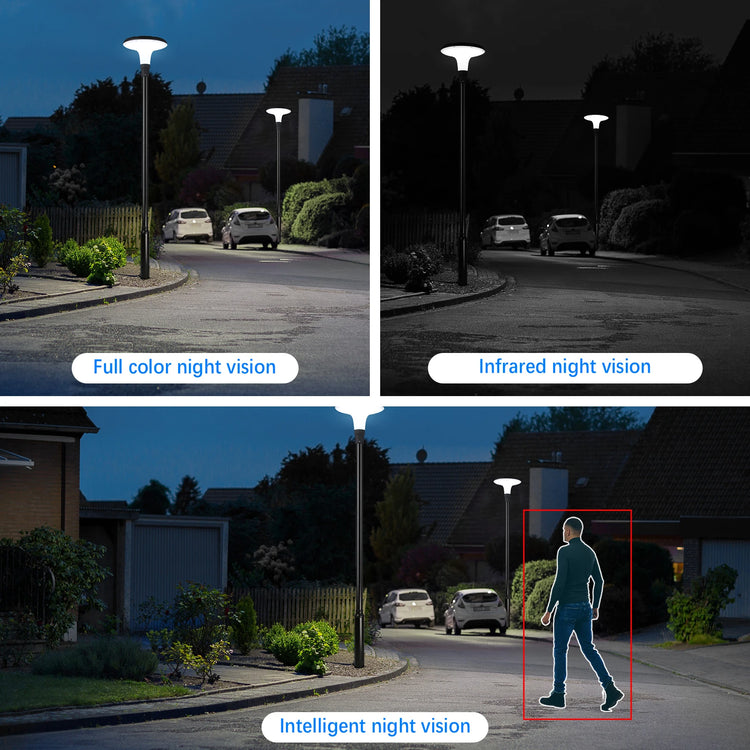 ANRAN 3MP Solar Security Camera with WiFi, PIR Detection, and Full Color Night Vision