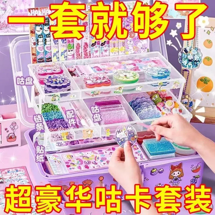 Full set of goo card stickers with tray for creative craft projects