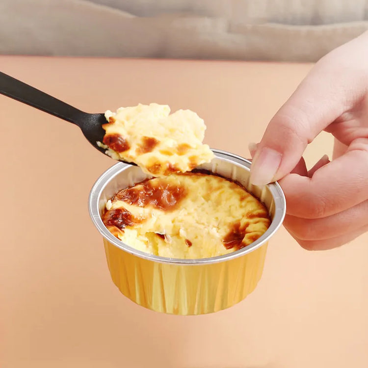 Aluminum Foil Cup Set for Baking Puddings, Cakes, and Pastries
